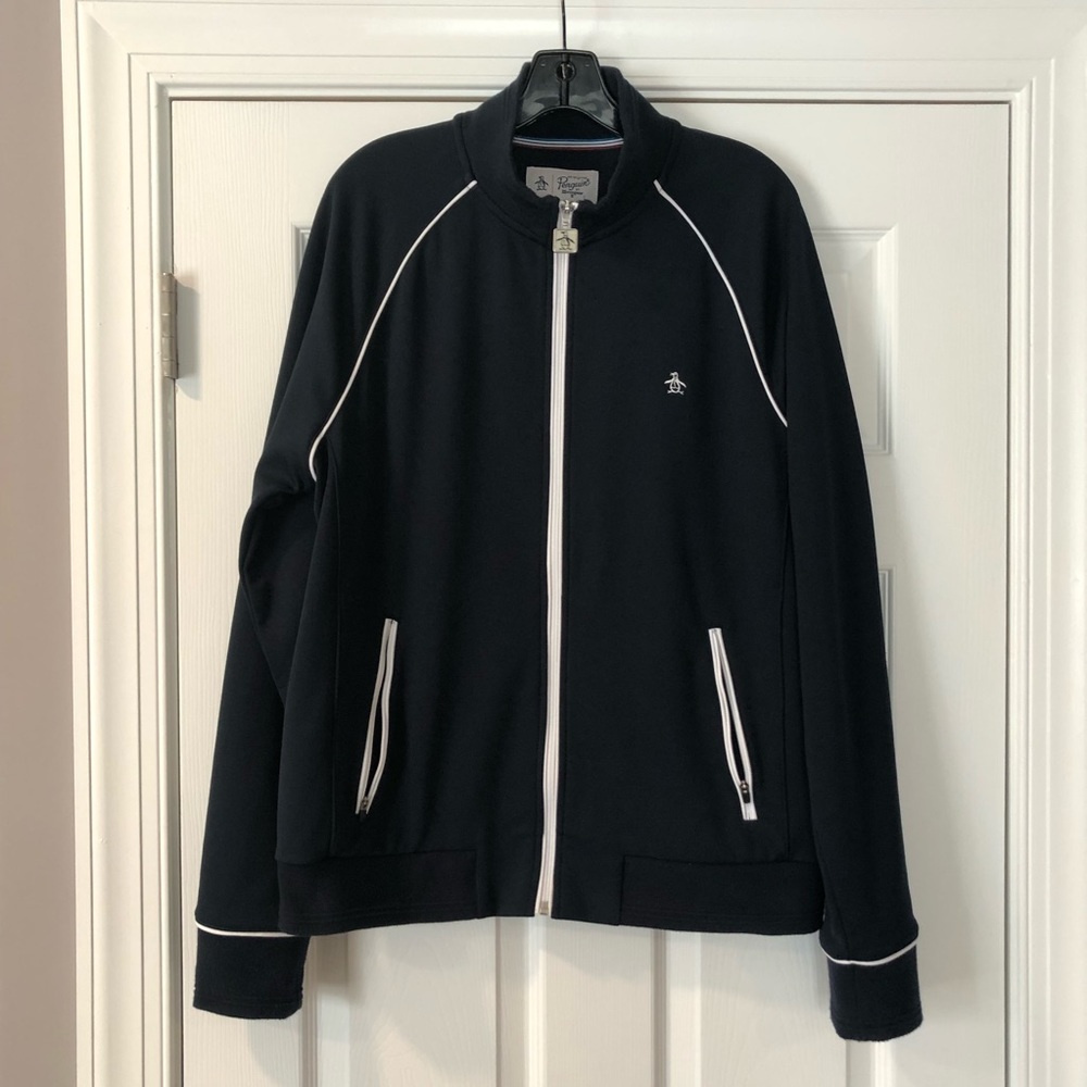 Original Penguin by Mensingwear Track Jacket Large Navy/White
